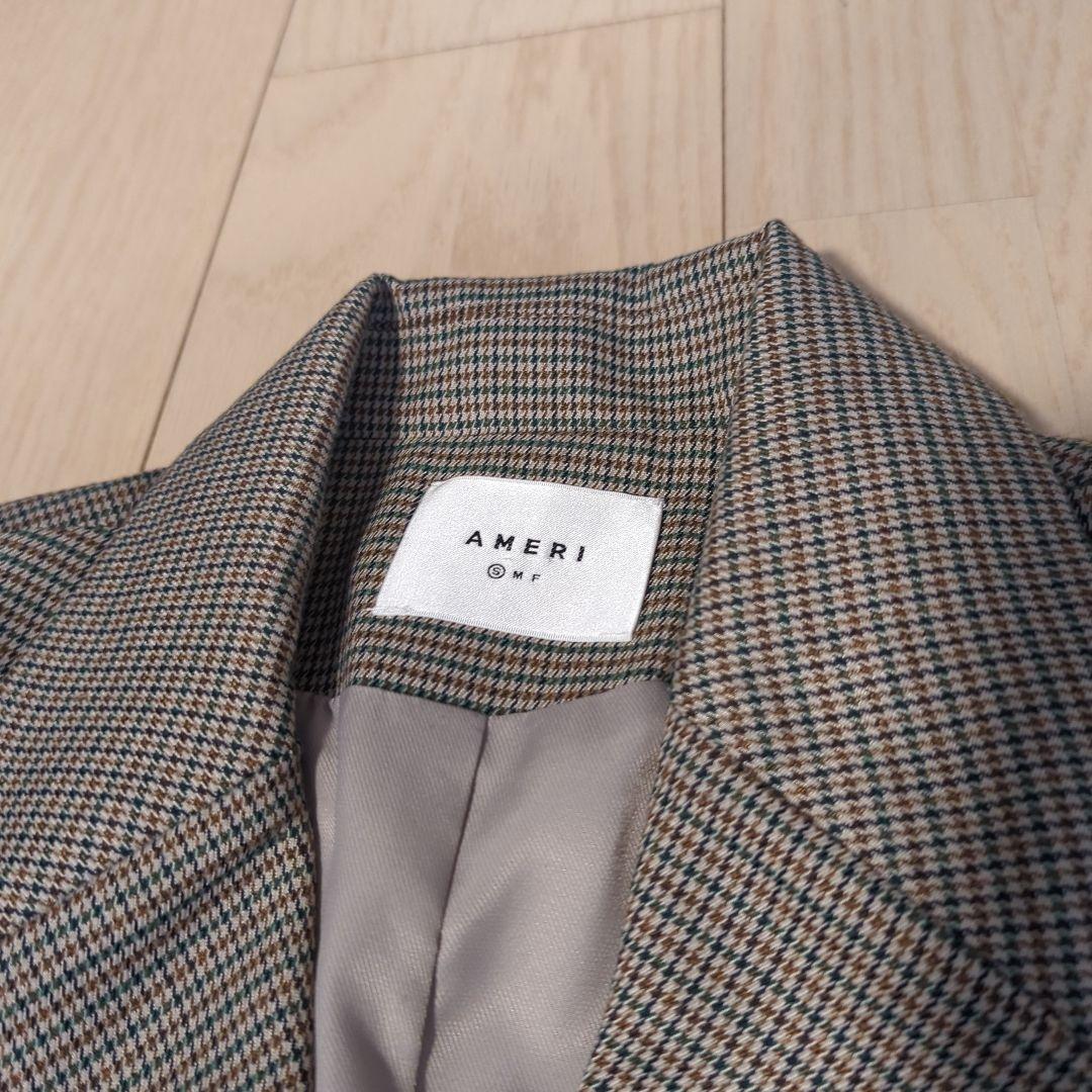 Ameri　CHECK JACKET MINI DRESS