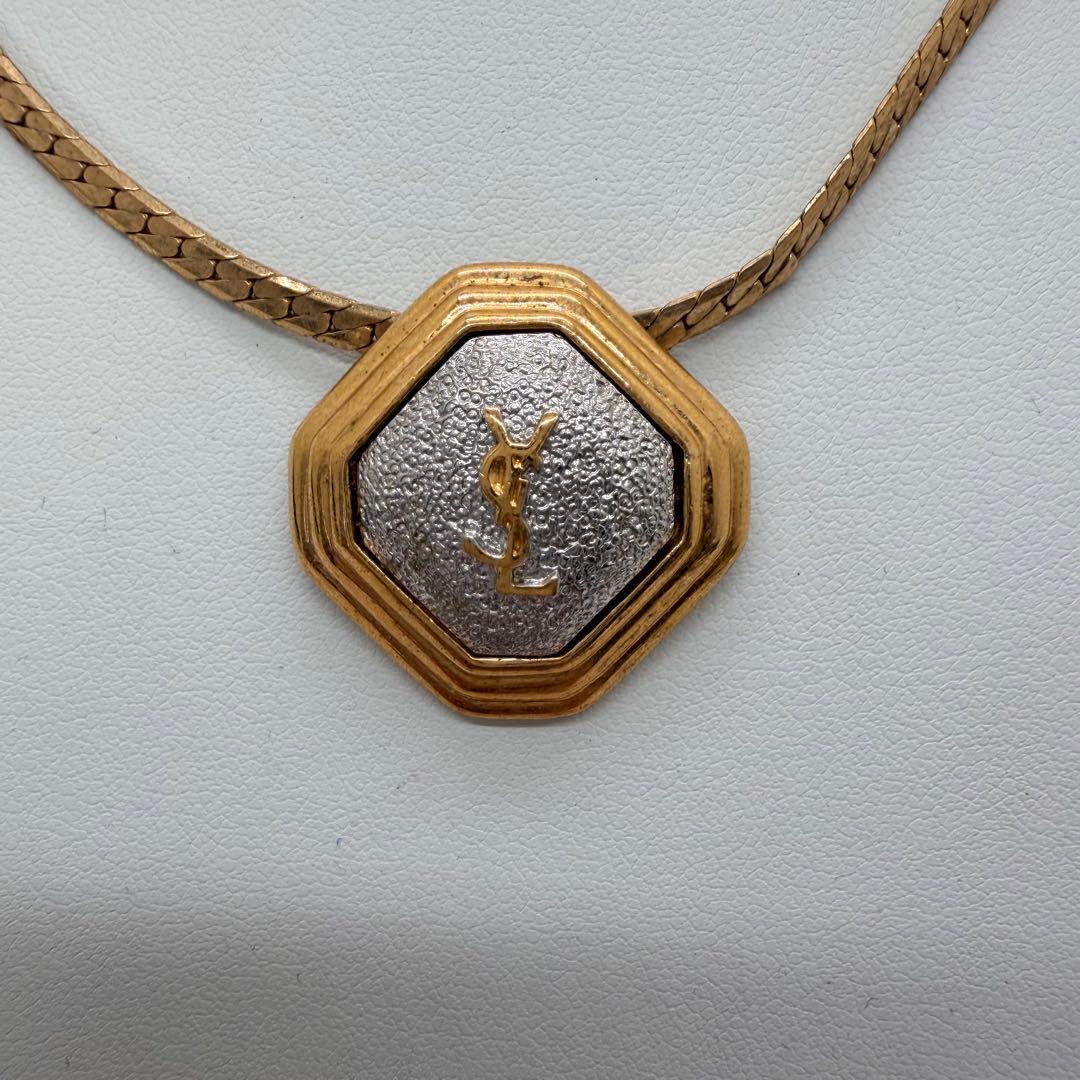 イヴサンローラン　YSL　ゴールドカラー　ネックレス　アクセサリー　喜平風