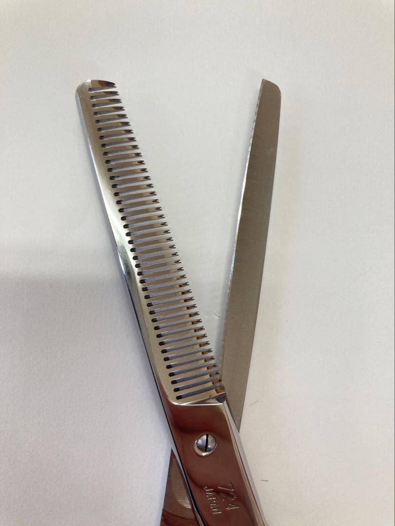 新品同様 ヒカリシザー 光 逆刃 セニング 724 鋏 はさみ ハサミ