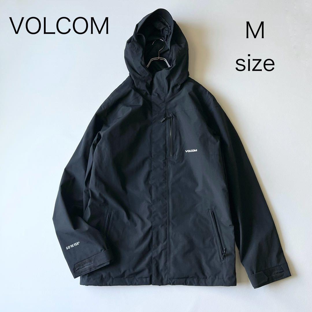 3283【美品】ボルコム　ジャケット ゴアテックス 無地 メンズ スノボ 黒　M