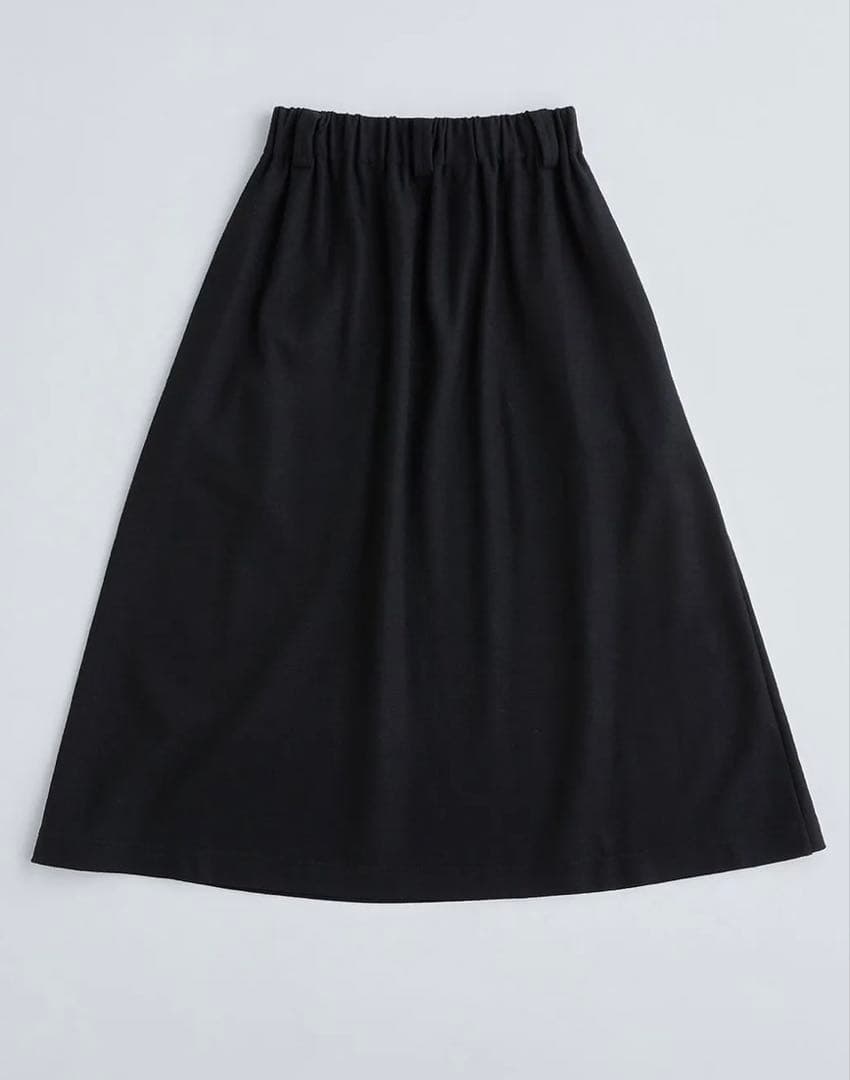 アトリエナルセ wool punch gather skirt 黒