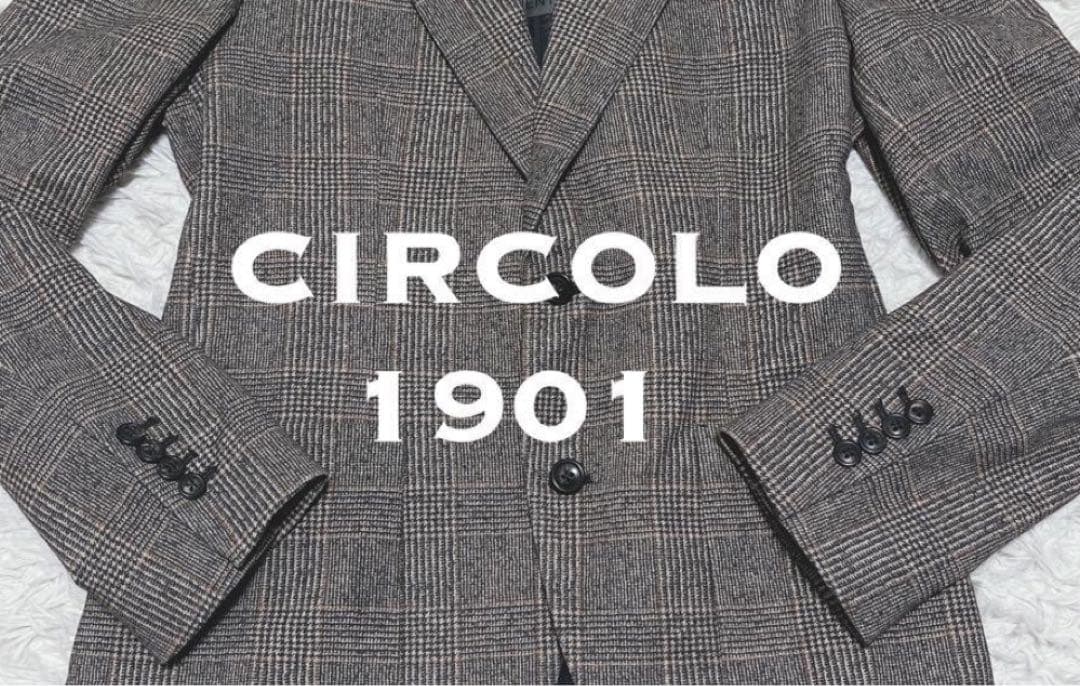 CIRCOLO 1901 チェック柄テーラードジャケット サイズ48