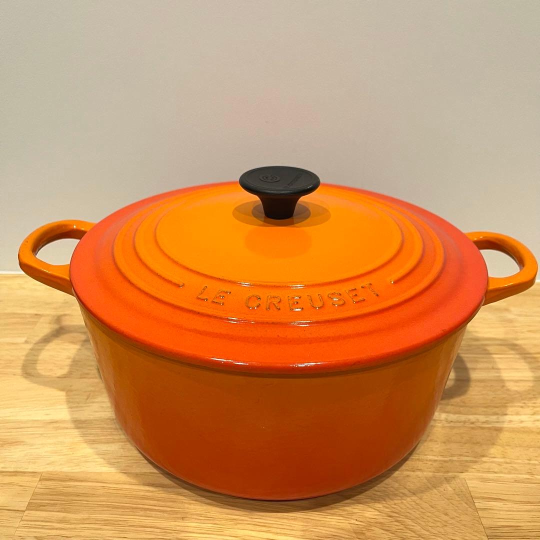 ルクルーゼ LE CREUSET ル・クルーゼ 両手鍋 22 33L オレンジ