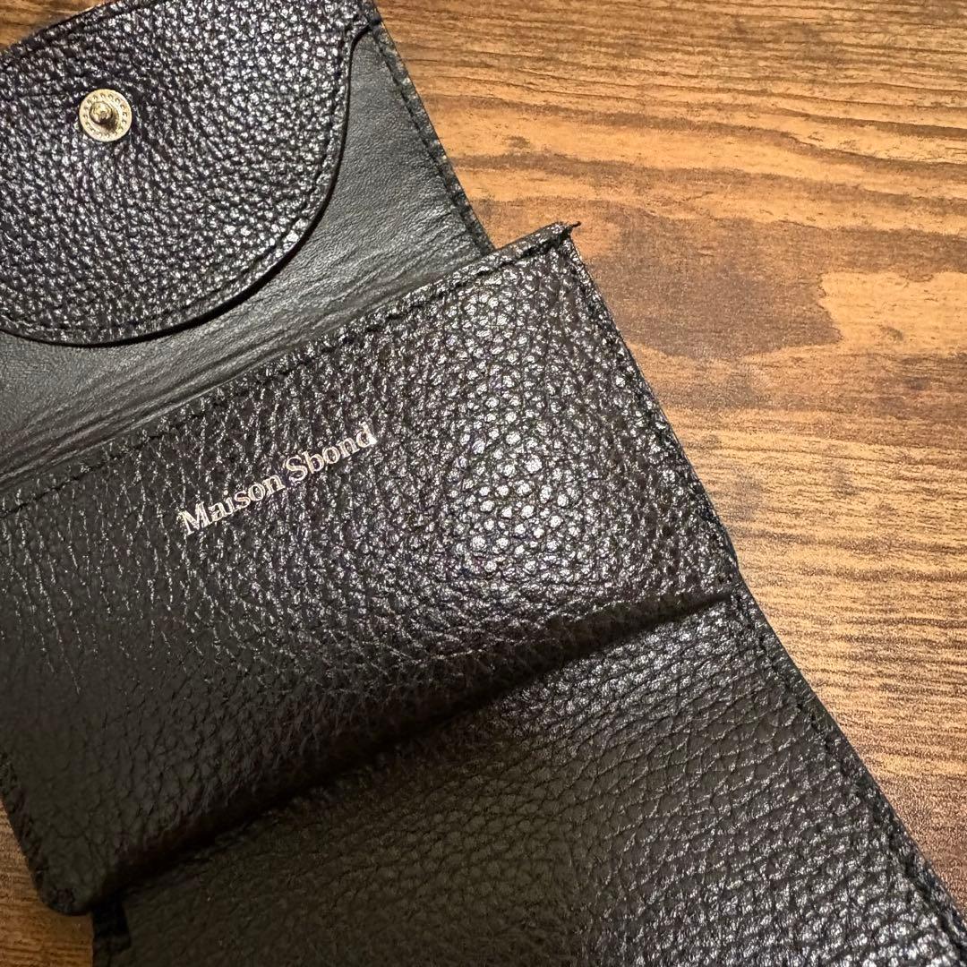 Maison Spond ブラック 三つ折り財布
