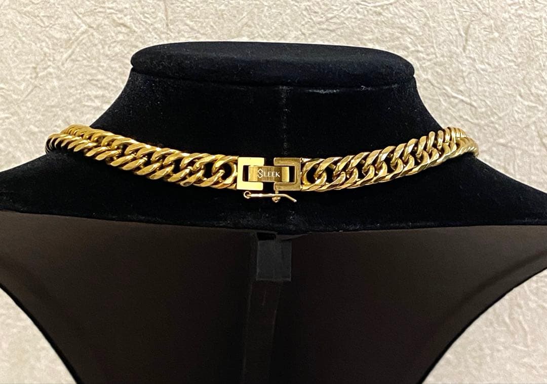 SLEEK スリーク ステンレス ゴールド 喜平ネックレス 約58cm AK