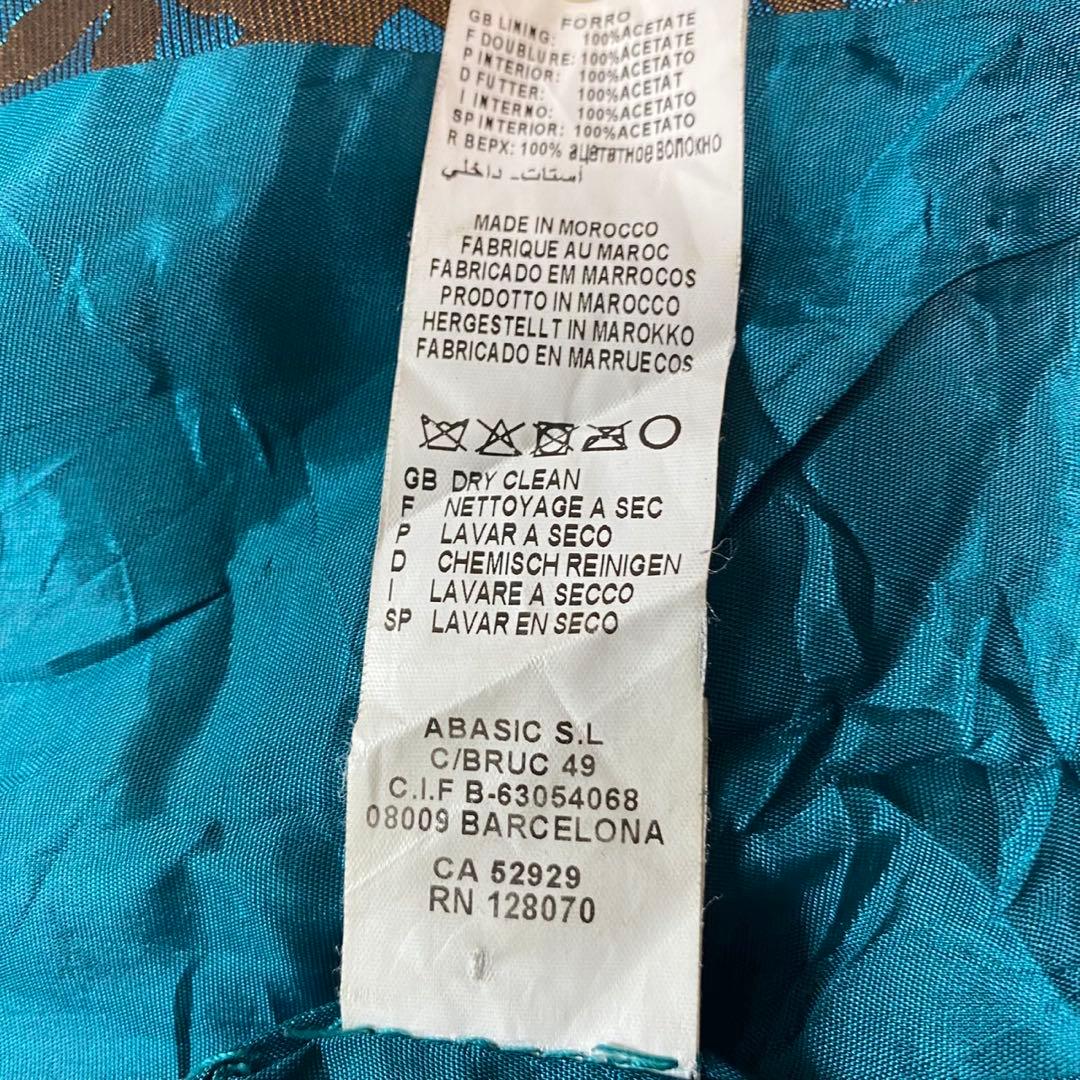 Desigual デシグアル　総柄　異素材切り替え　コート　ジャガード　刺繍