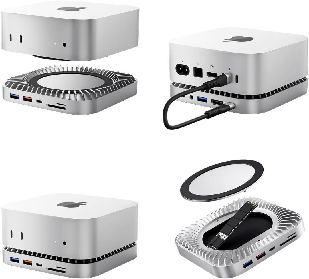 【開封・美品】RayCue Mac Mini M4 対応ハブ 10-in-1