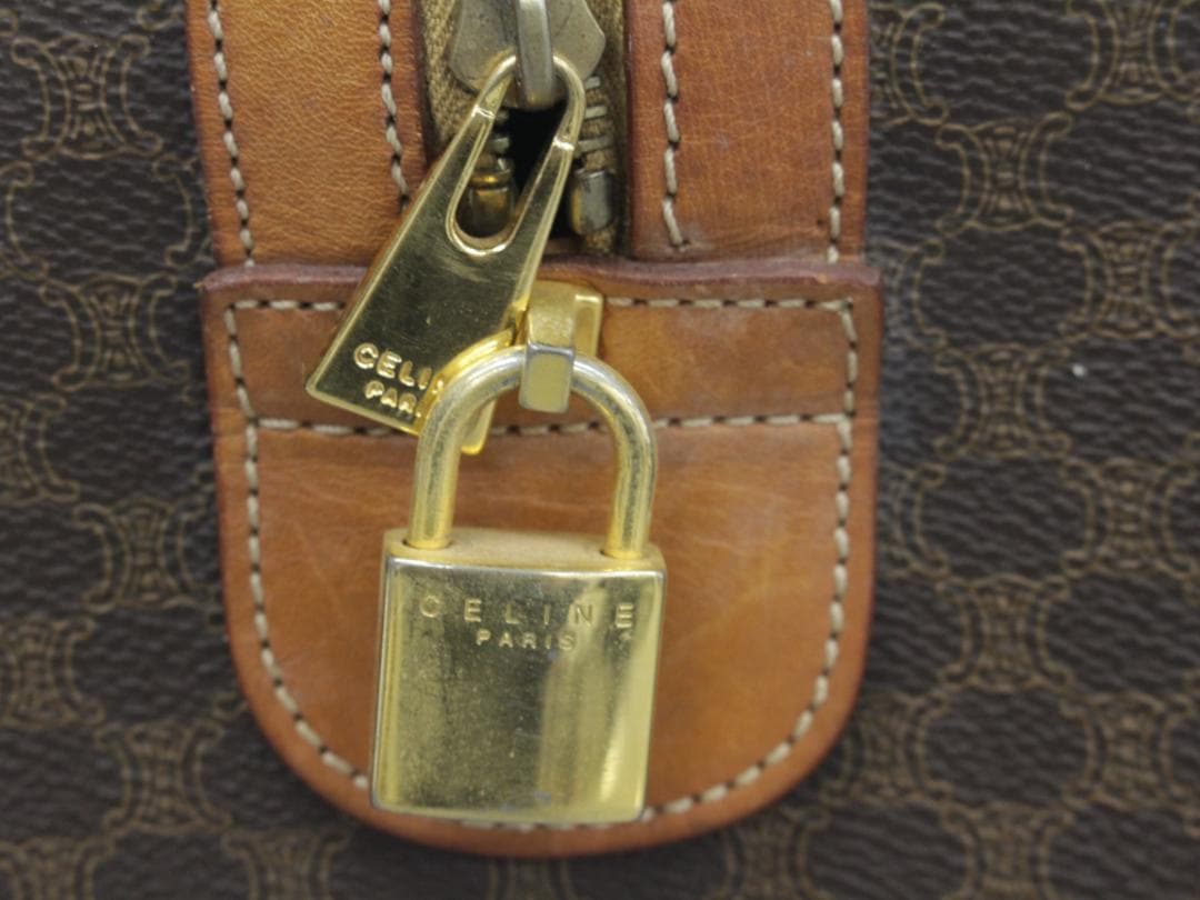 ■CELINE/セリーヌ マカダム ボストンバッグ キャリーバッグ 45