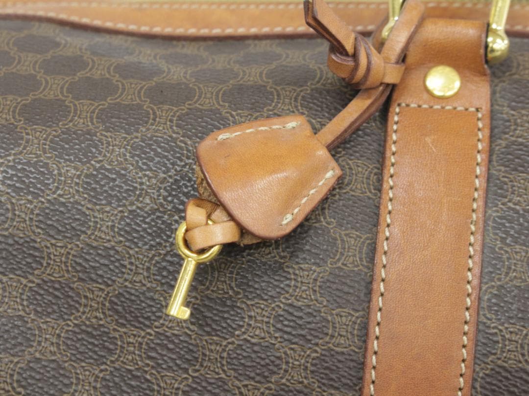 ■CELINE/セリーヌ マカダム ボストンバッグ キャリーバッグ 45