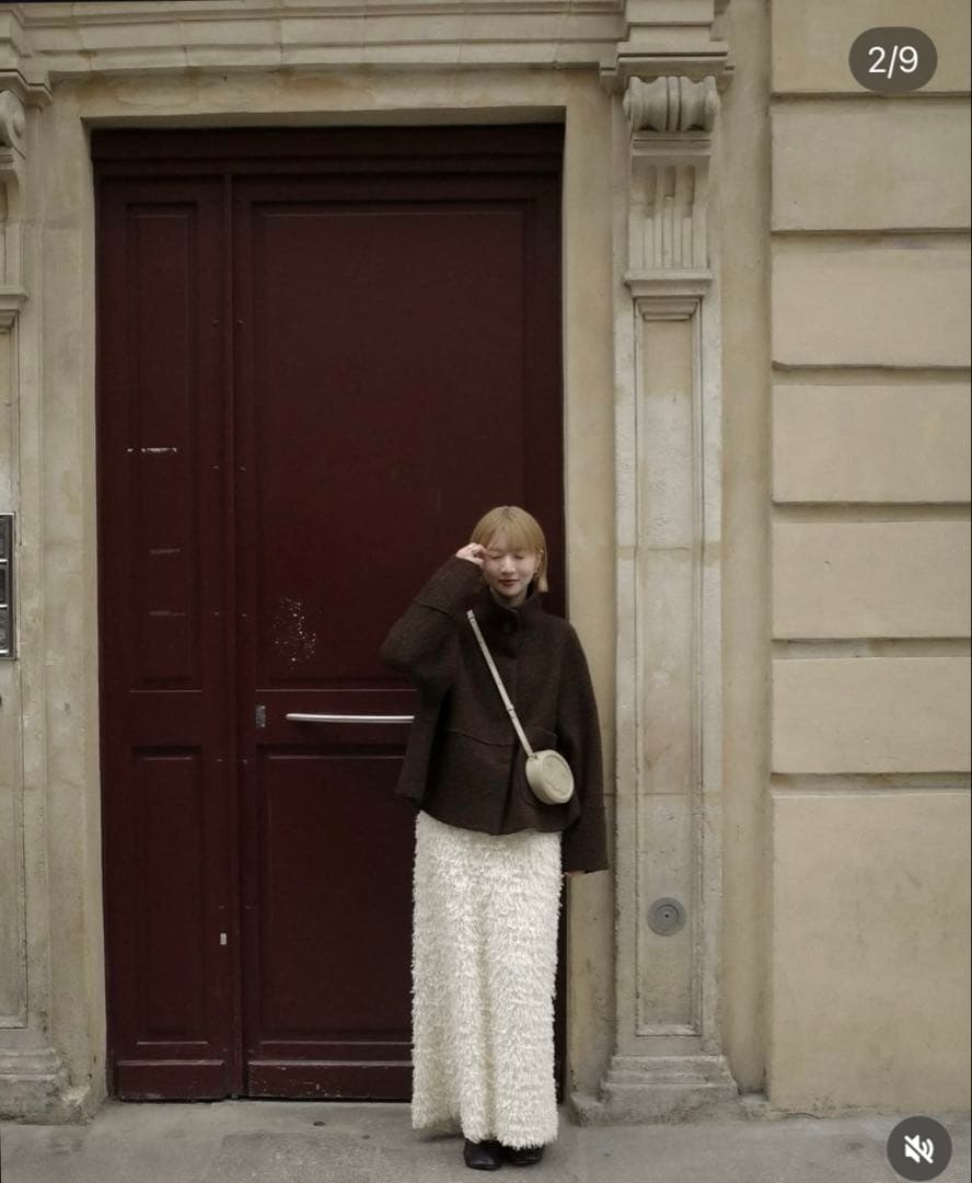 スカート Eaphi DOUBLE WAIST KNIT SKIRT