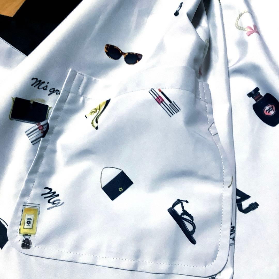 m's gracy リバーシブル可愛いブラック春ロングコート新品40。