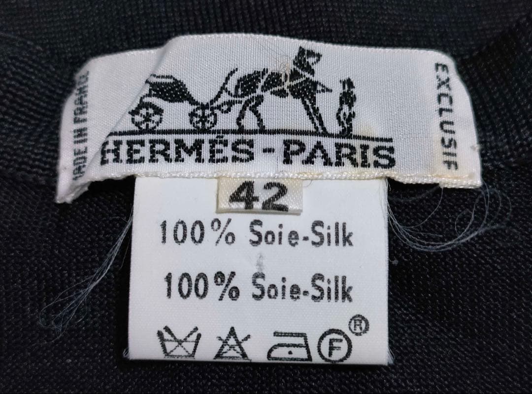 HERMES シルク スカーフデザイン 最上級カーディガン 美品 SALE‼️