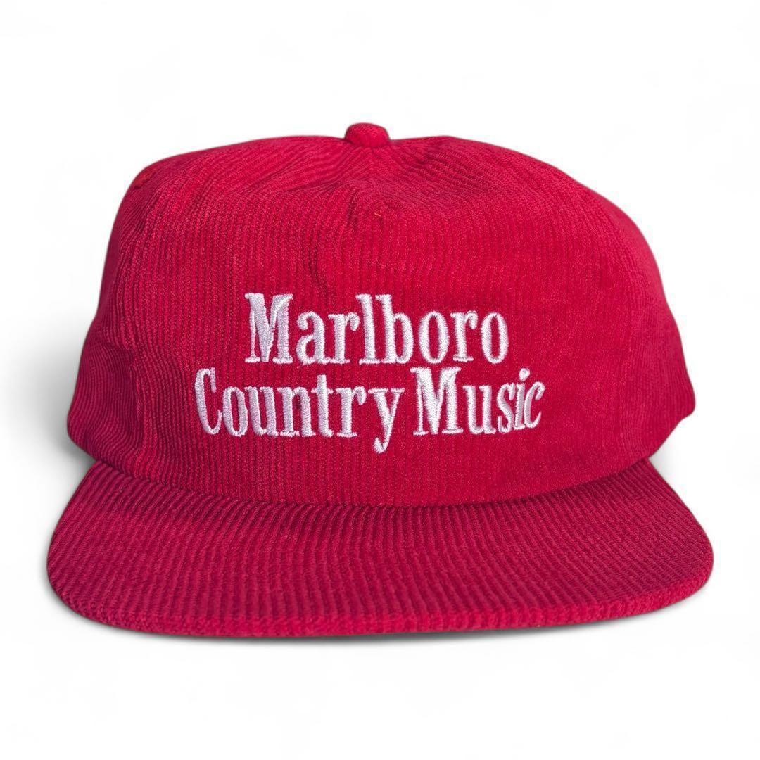 Marlboro Country Music マルボロコーデュロイキャップ 赤
