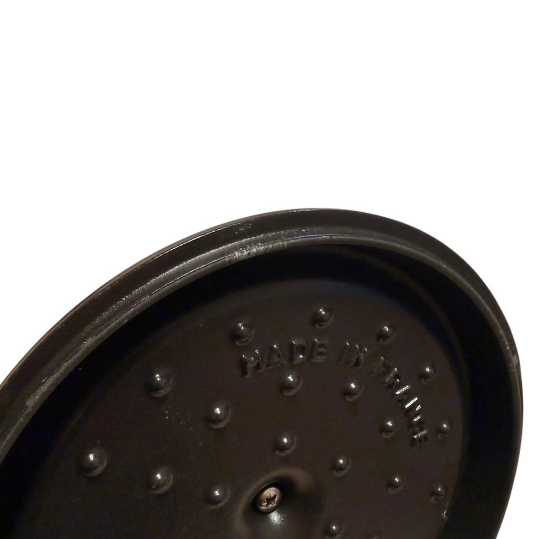 【未使用に近い】staub ピコ・ココット ラウンド ブラック20cm2.2L