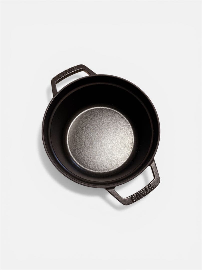 【未使用に近い】staub ピコ・ココット ラウンド ブラック20cm2.2L