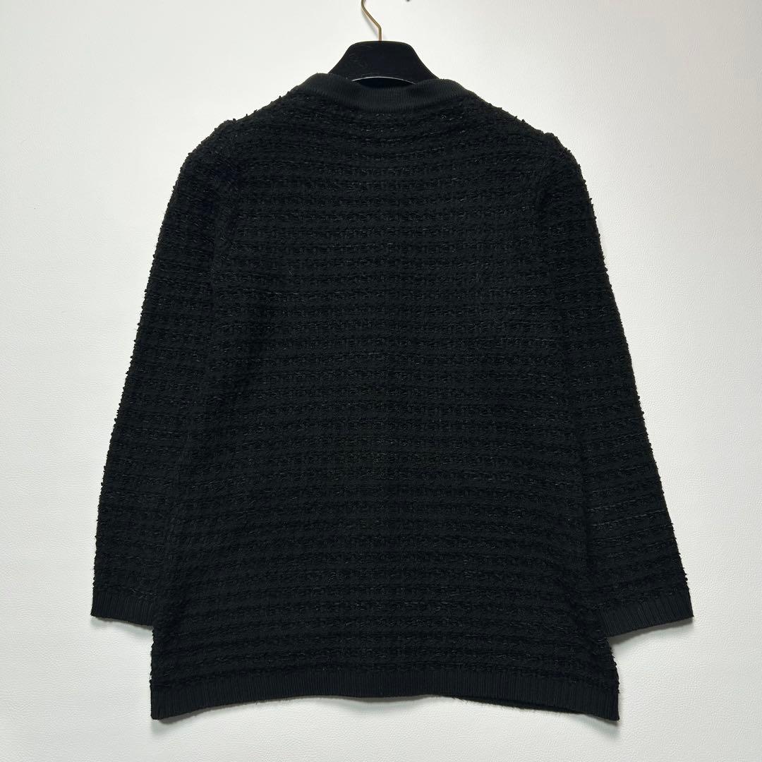 23AW✨Rene ルネ ツイード ニット カーディガン パール ブラック 近年