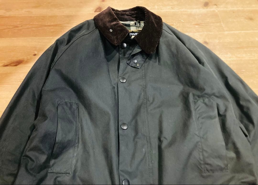 オイルドジャケット 古着 00s Barbour バブアー 緑 BEAUFORT