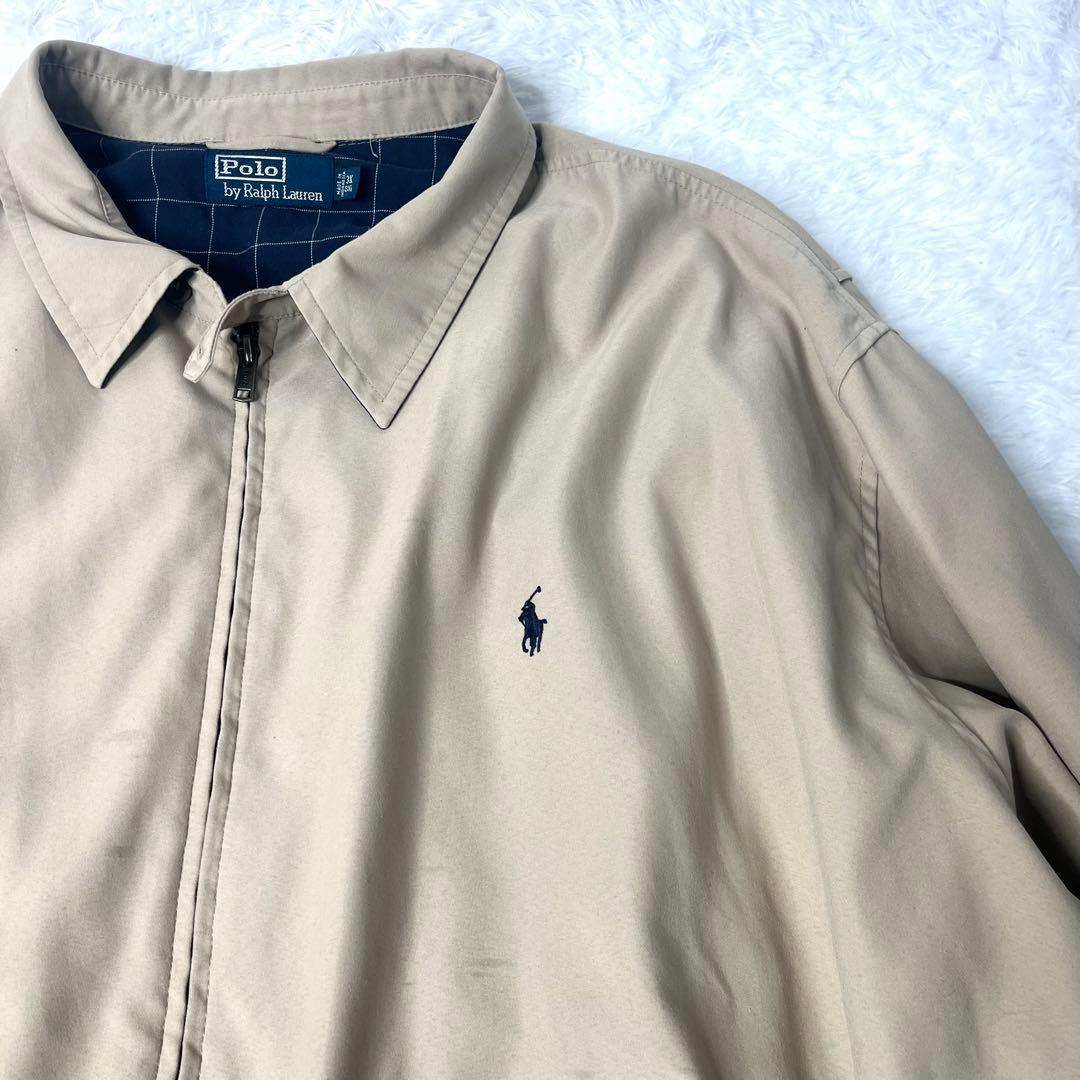 【美品】 90s ポロラルフローレン ハリントン スイングトップ 3XL