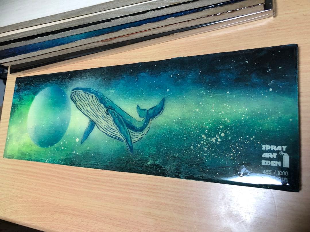 スプレーアートエデン クジラと惑星のスプレー＆レジンアート455/1000