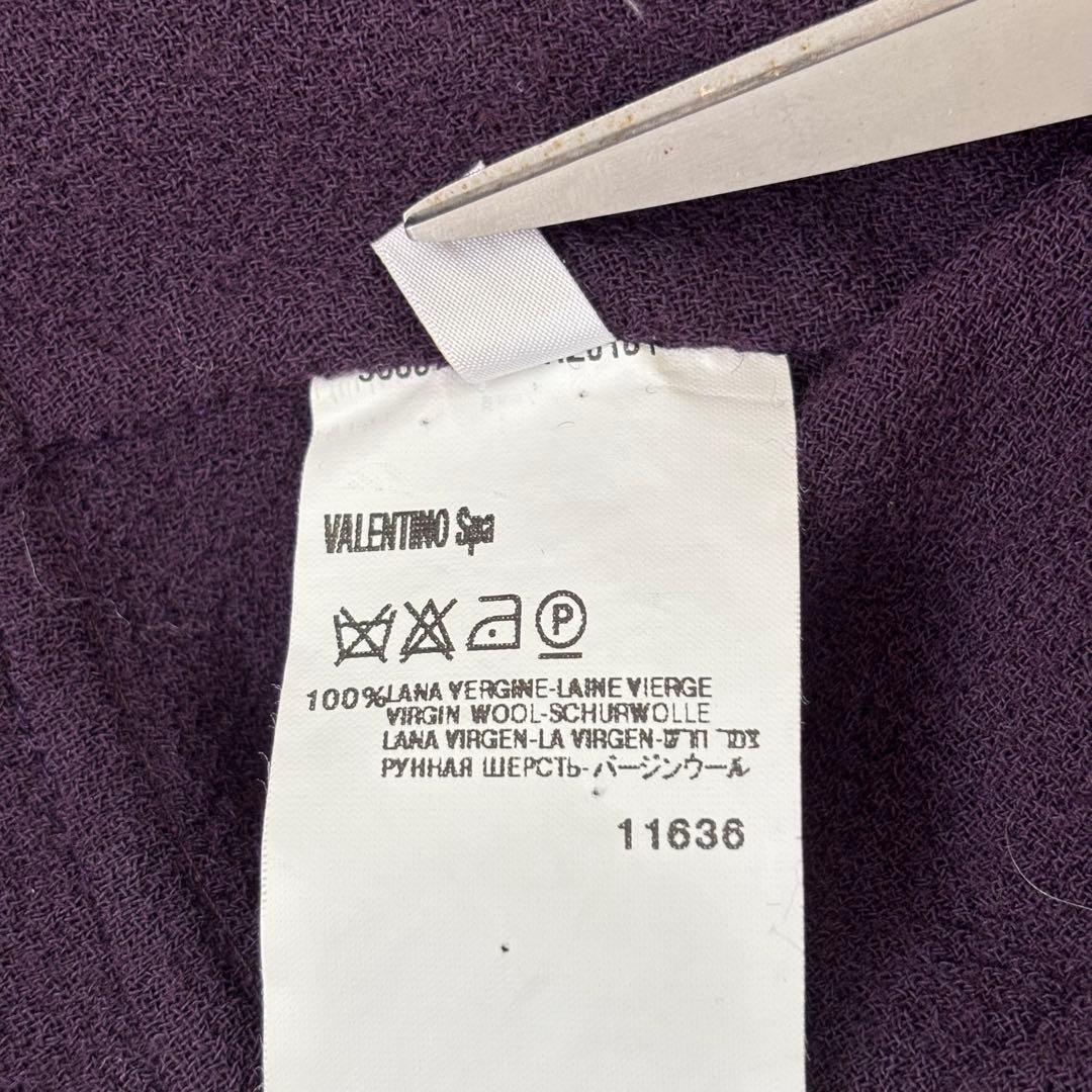 【美品】ヴァレンティノ イブニングジャケット イタリア製 梨地ウール リボン