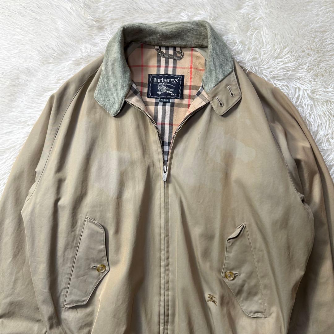 【90S】Burberry ハリントンジャケット G9 玉虫色 シャドウホース