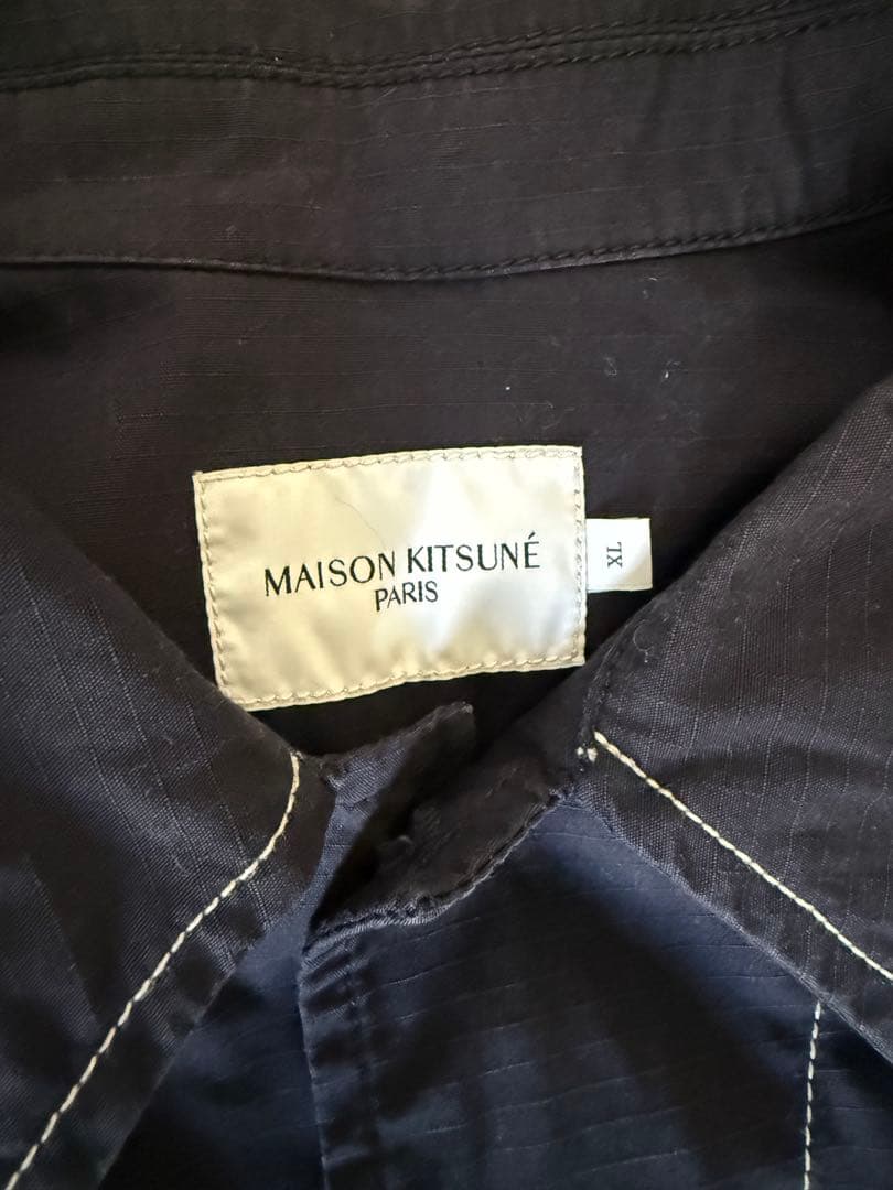 MAISON KITSUNÉ ネイビー カバーオール XL