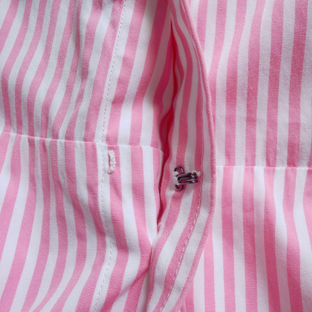 【ラルフローレン】美品✨ストライプ コットン シャツワンピース ホースロゴ
