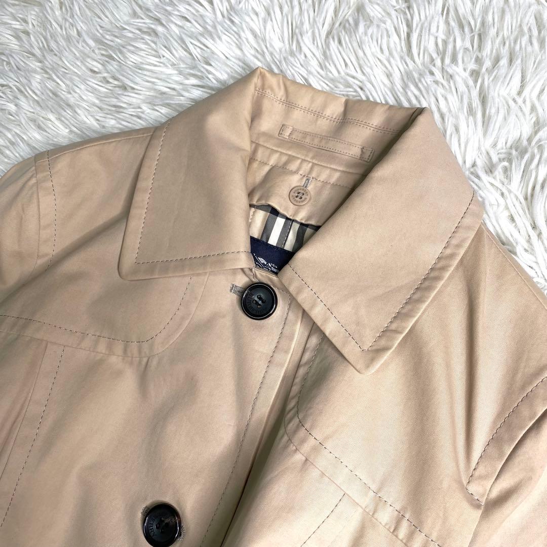Burberry コート ライナー ベルト ノバチェック 綿 38 シングル