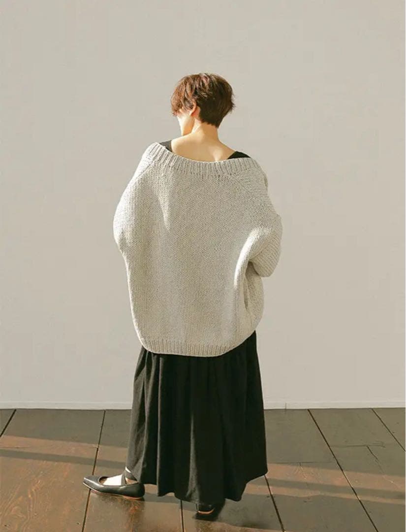 新品未使用 ETRETOKYO HAND MADE KNIT GOWN グレー