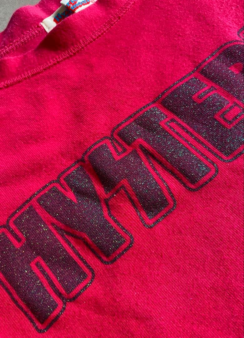 00's HYSTERIC GLAMOUR キャミソール　ラメロゴ　ピンク