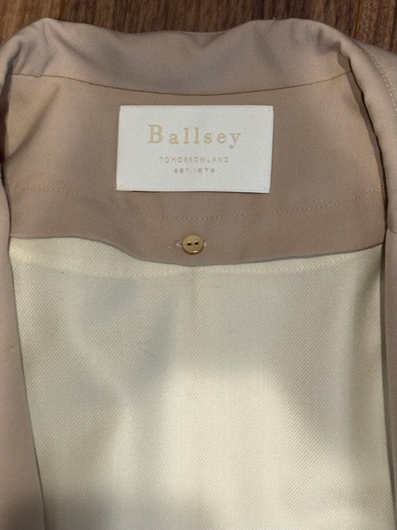 トゥモローランド　Ballseyウールギャバジン ガウンコート
