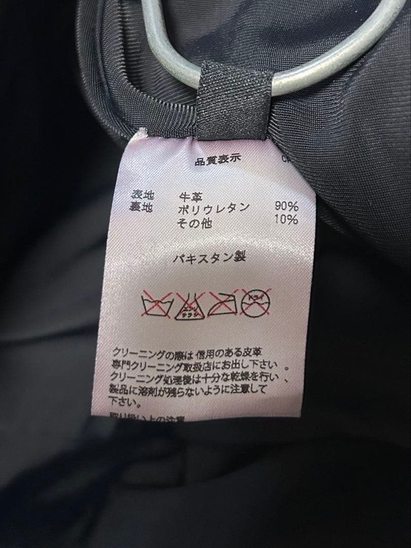 Liugoo leathers/レザー パンツ/size2/黒/牛革