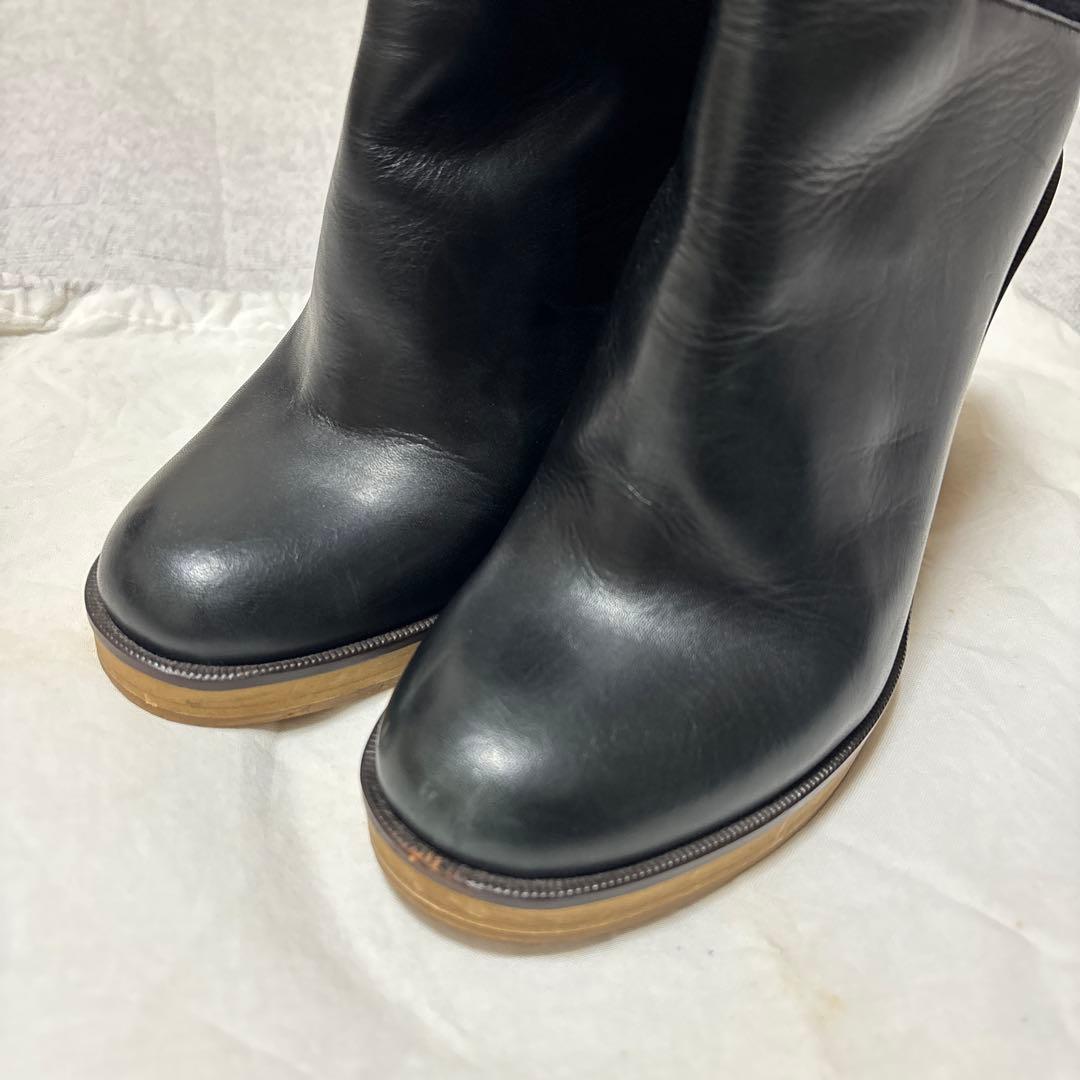 MM6 Maison Margiela レザー　アンクルブーツ　ブラック　36