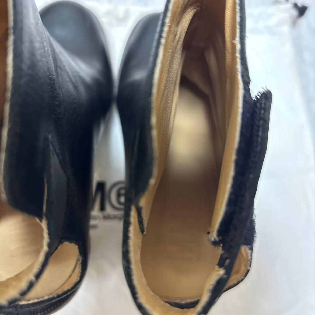 MM6 Maison Margiela レザー　アンクルブーツ　ブラック　36