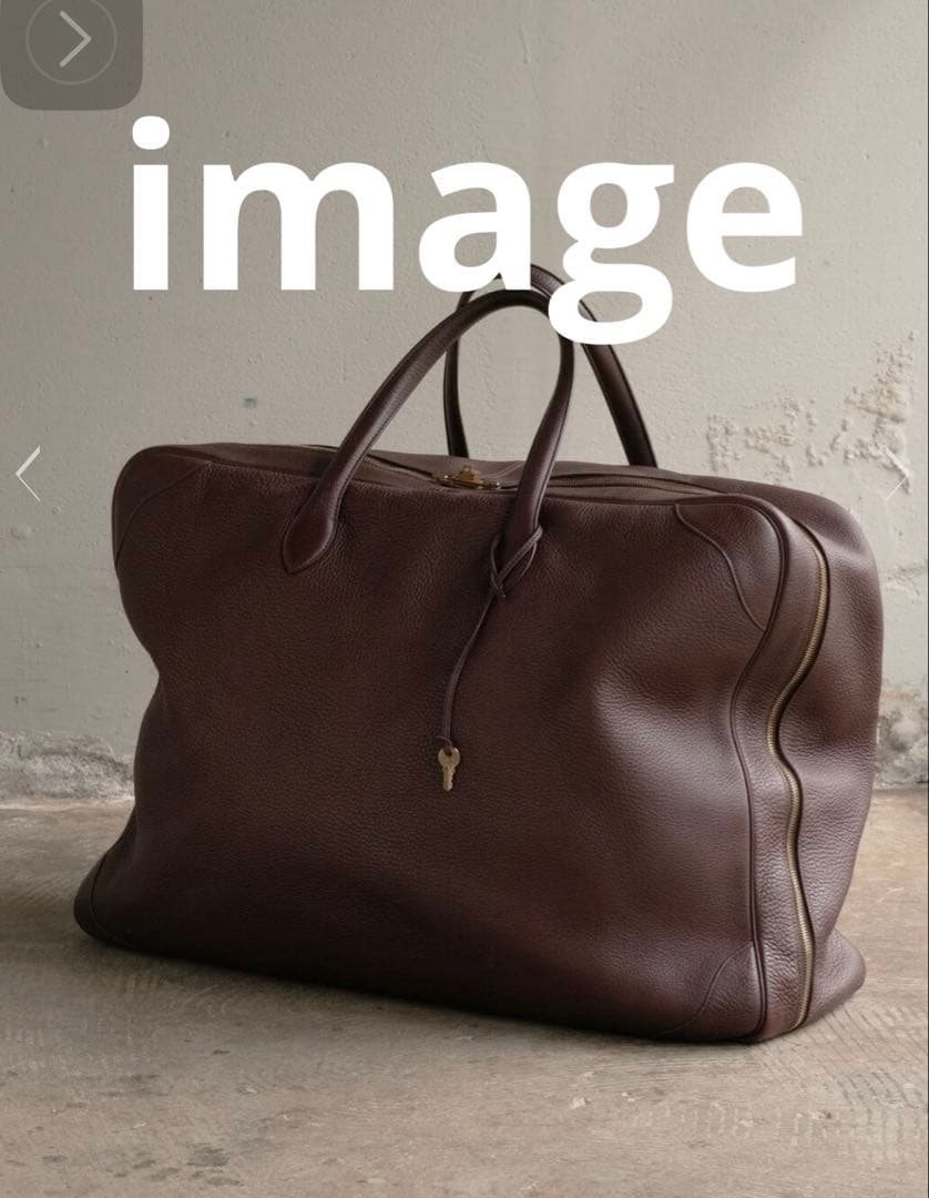 HERMES ヴィクトリア50 ボストンバッグ　ダークブラウン