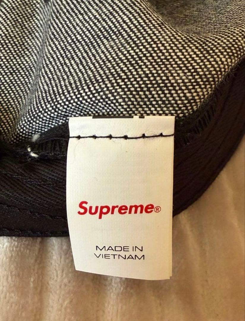 極美品　supremeデニムキャップ黒