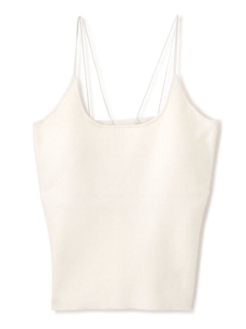 新品　ETRE TOKYO　DEPENDRE Wストラップニットキャミ　ホワイト