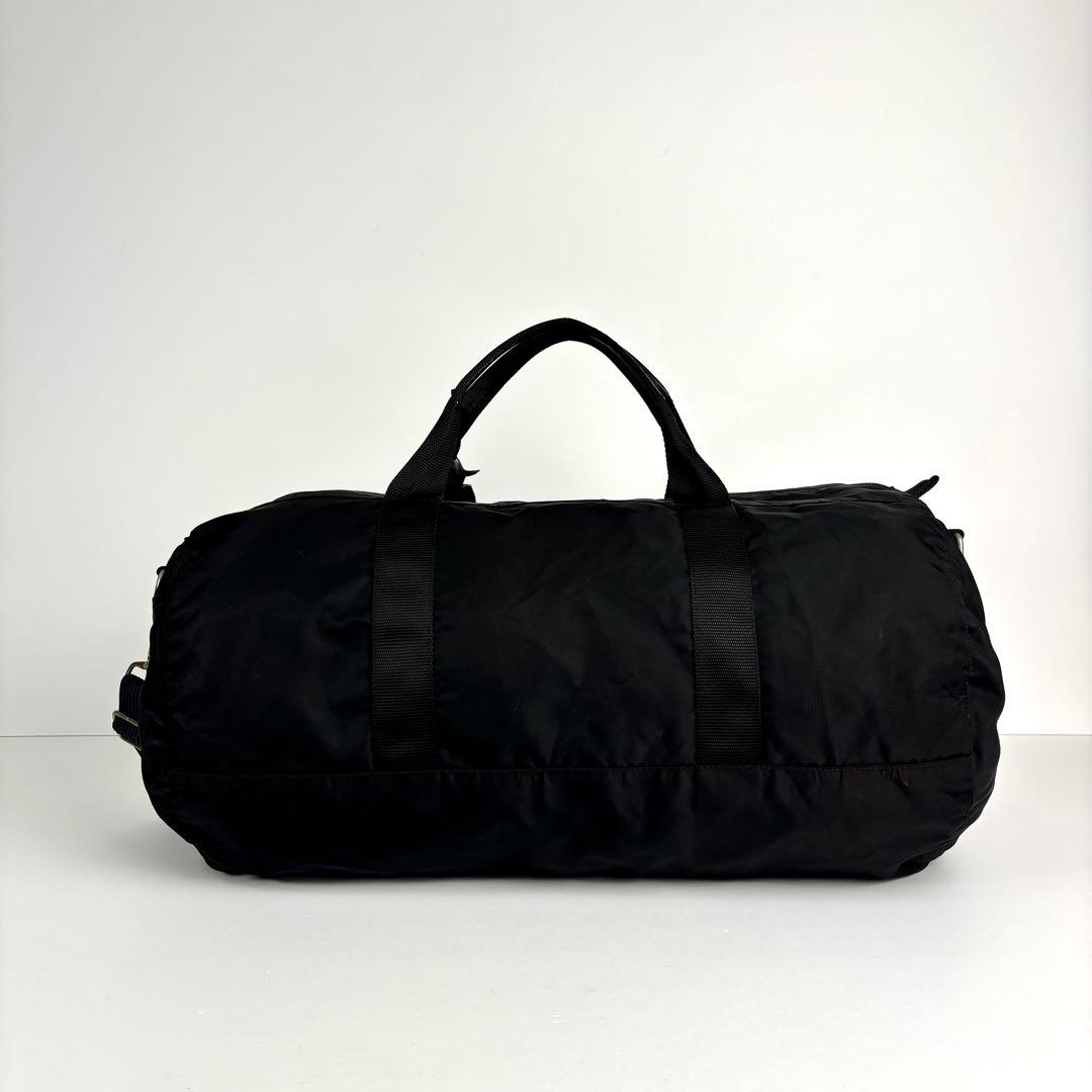 美品 PRADA プラダ 2way ボストンバッグ テスートナイロン レザー