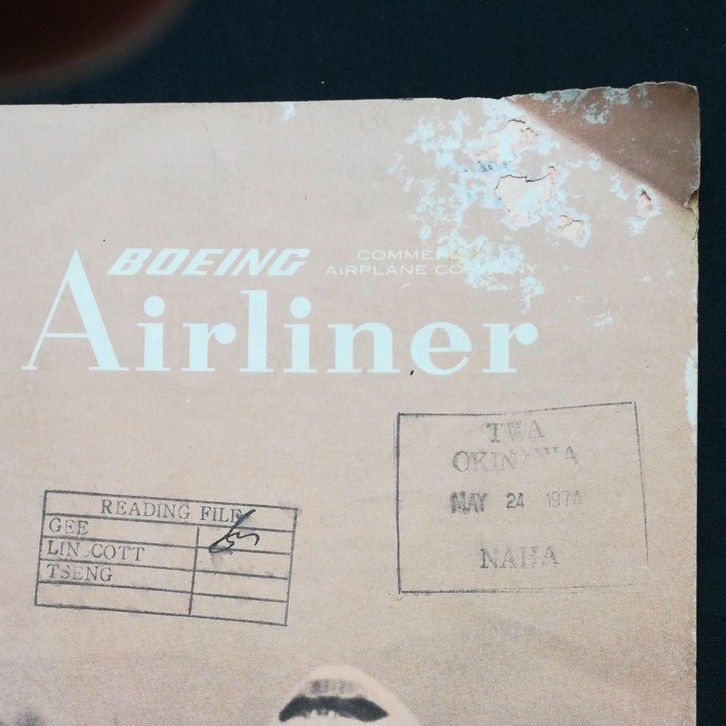 【ヴィンテージ】BOEING Airliner APRIL 希少 1974年度版