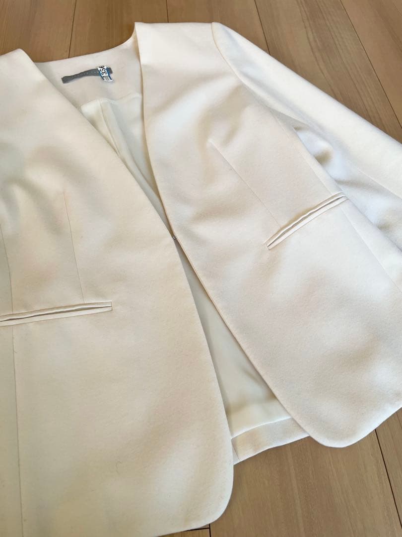 Theory luxe Saxony Soft ジャケット38 ホワイト