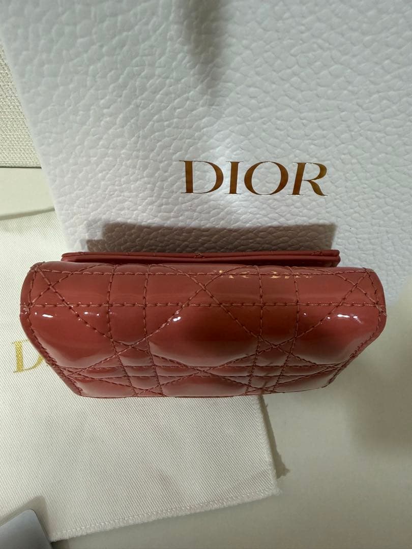 【e☆さま専用】LADY DIOR ロータスウォレット パテントカーフスキン財布