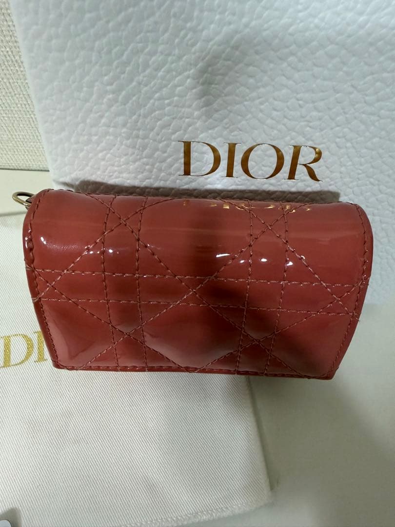 【e☆さま専用】LADY DIOR ロータスウォレット パテントカーフスキン財布