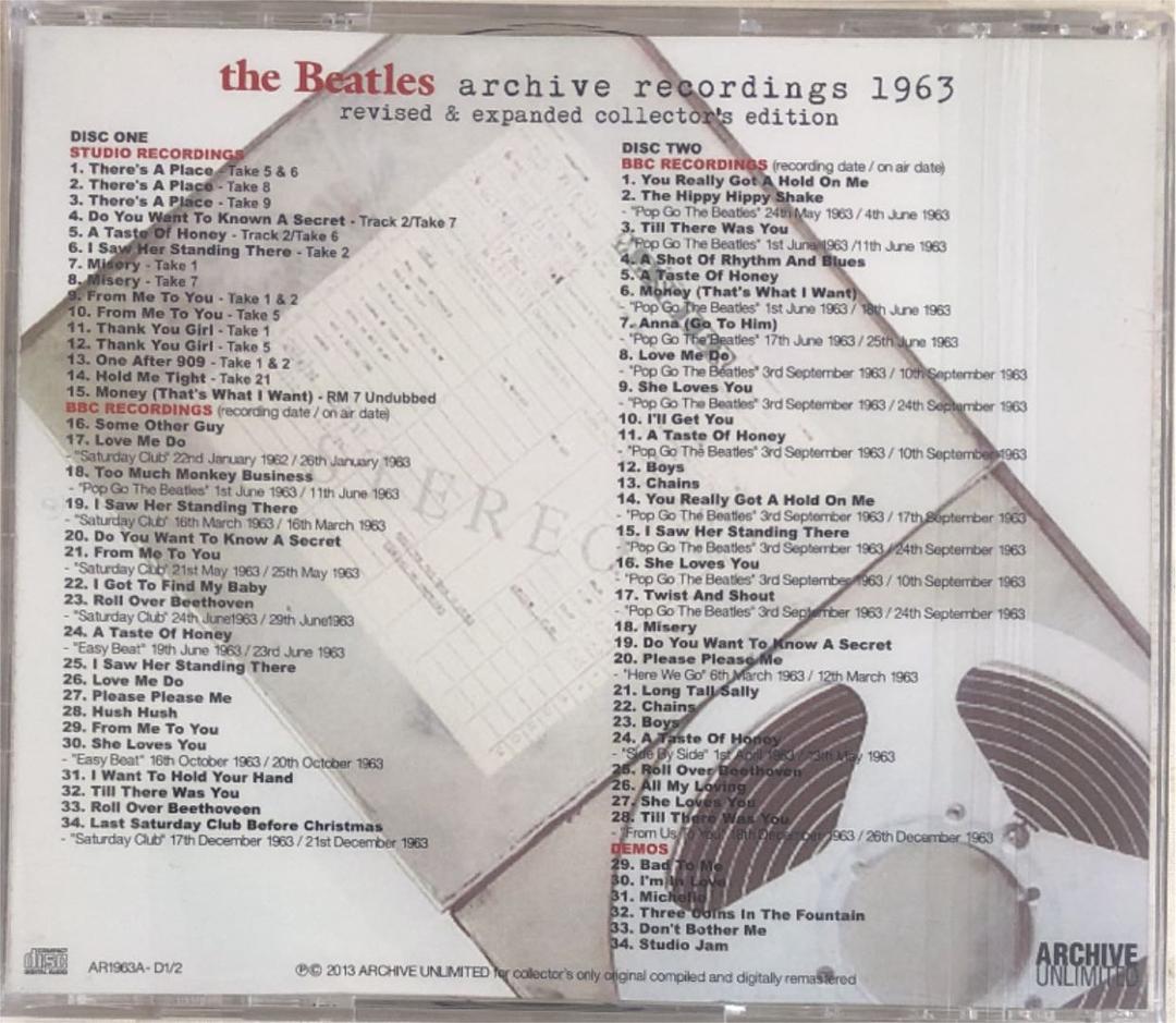 洋楽 The Beatles/archive recordings 1963 & 64