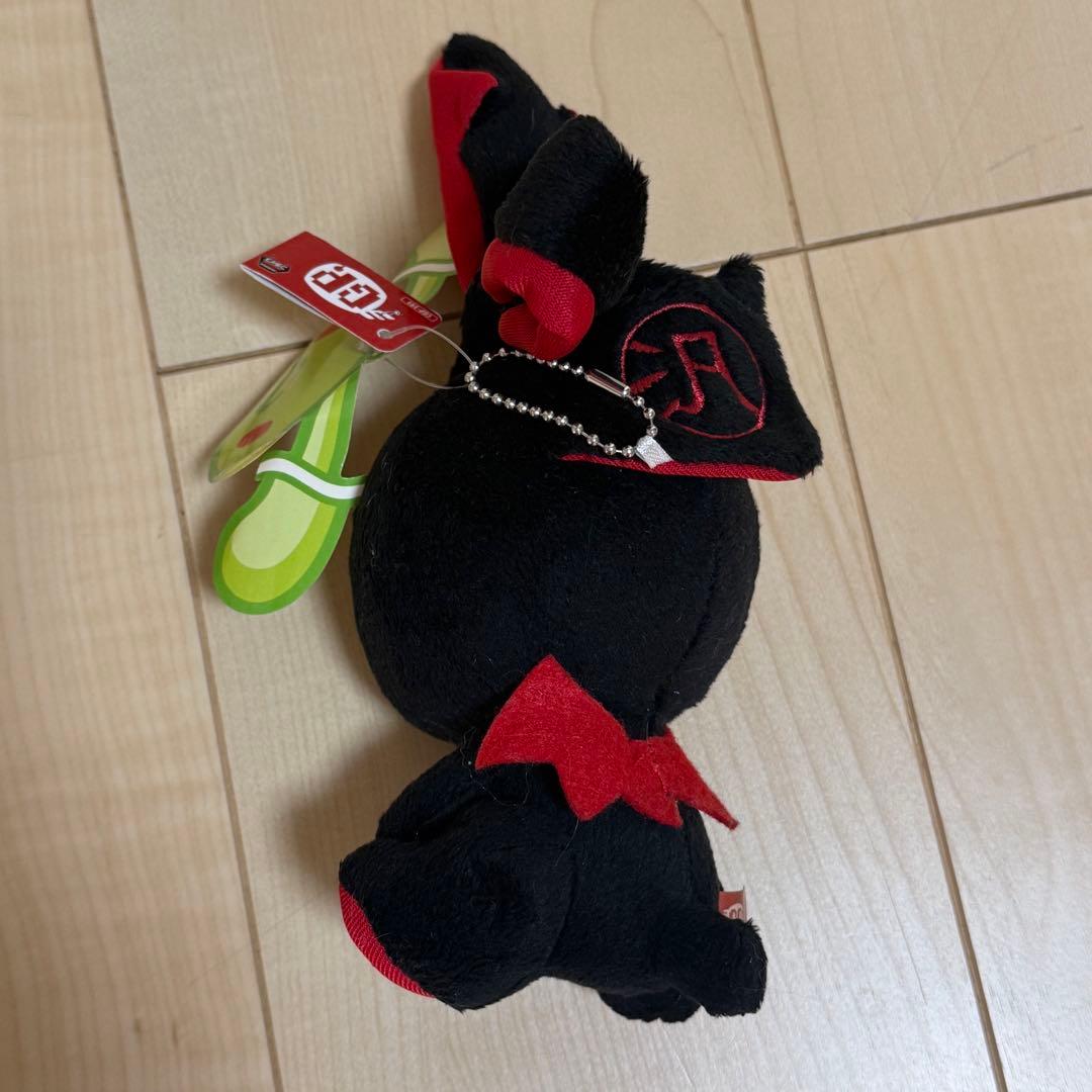 汎用うさぎ 悪魔型ぬいぐるみマスコット 黒 赤
