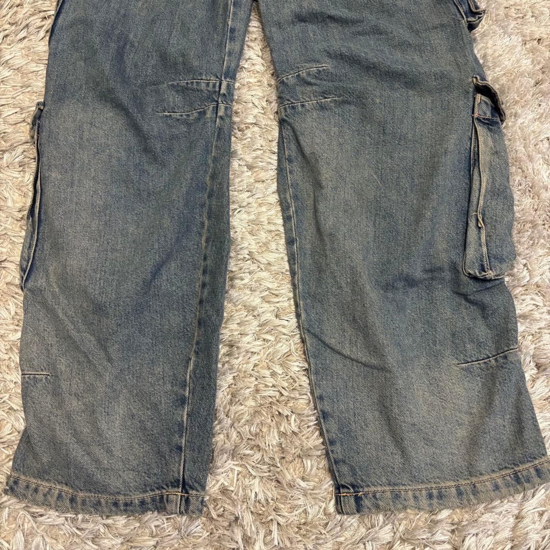00s ZARA ミッドライズ カーゴ デニムパンツ ヴィンテージ y2k