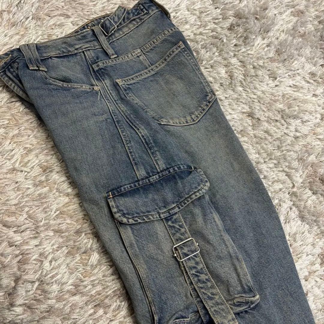 00s ZARA ミッドライズ カーゴ デニムパンツ ヴィンテージ y2k