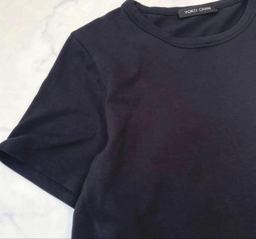 YOKO CHANヨーコチャン　ペプラムギャザーカットソーバックフリル　Tシャツ