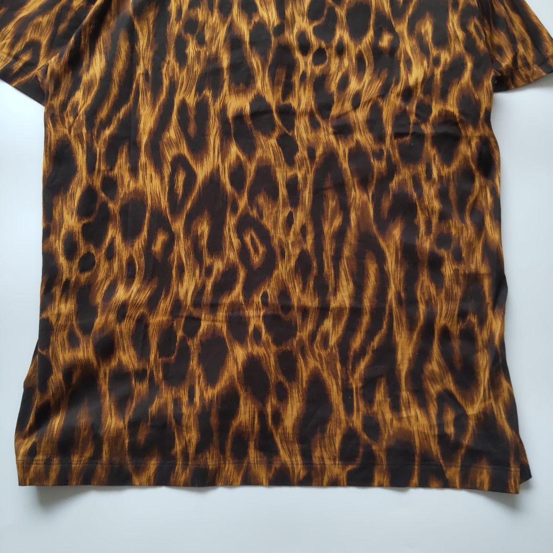 未使用級 ヴェルサーチ メドゥーサ スタッズ レオバード柄 メンズ Tシャツ L