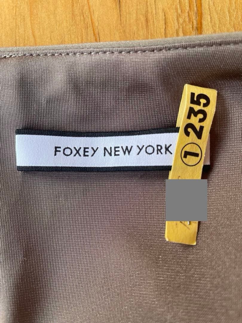 【FOXEY NEW YORK 】▽ブラウングレー▽半袖 ワンピース