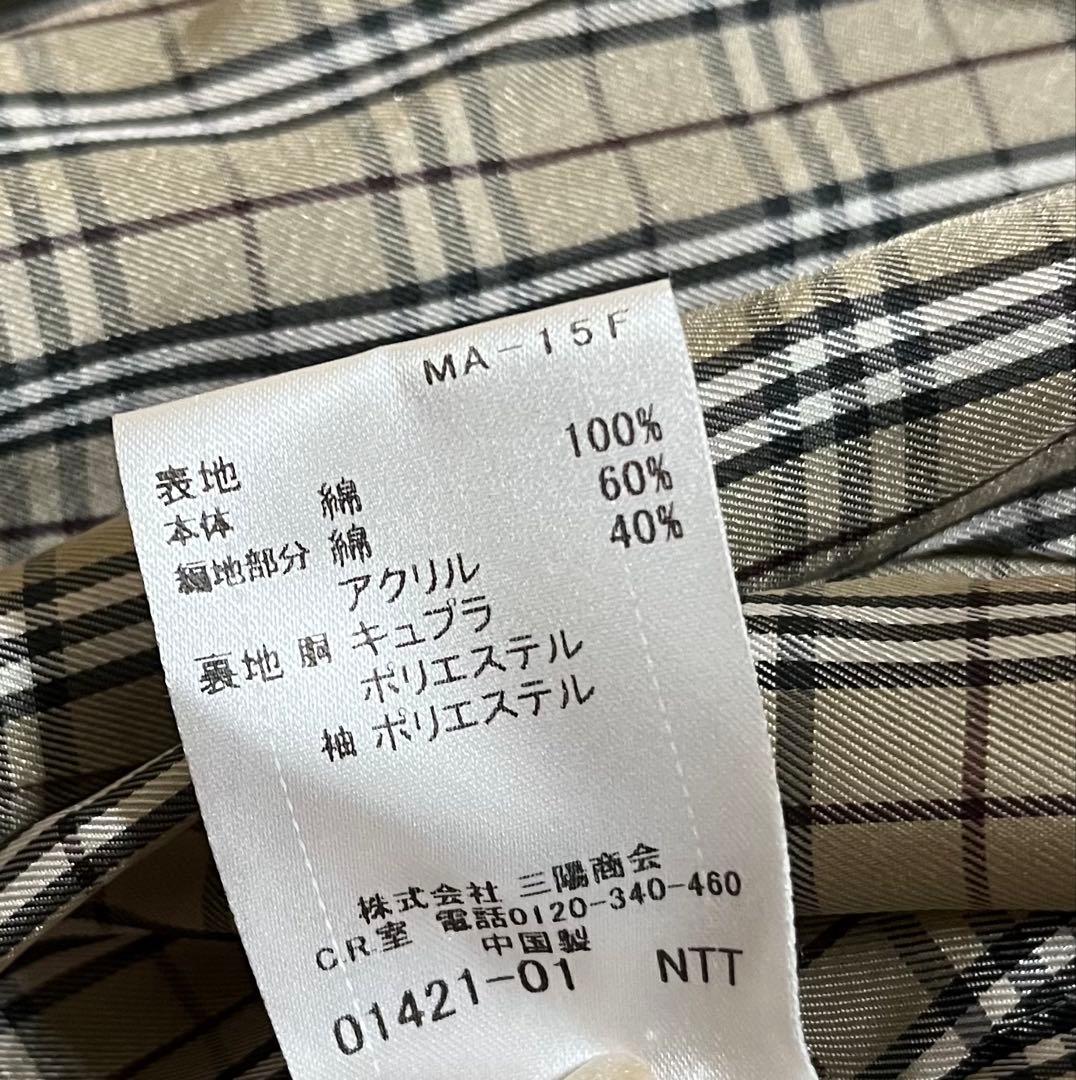 バーバリーブルーレーベル　フリルトレンチコート38 Mサイズ